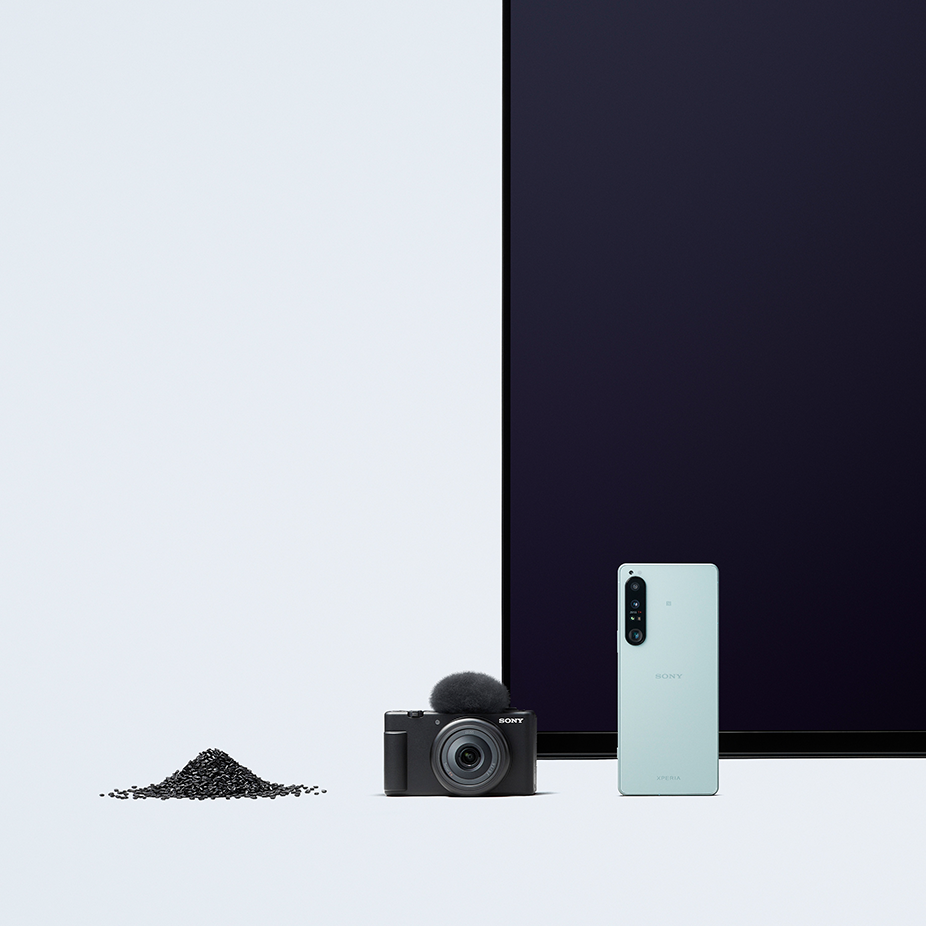SORPLASの素材とSORPLASを使用して作られたカメラ、スマホ、テレビの画像