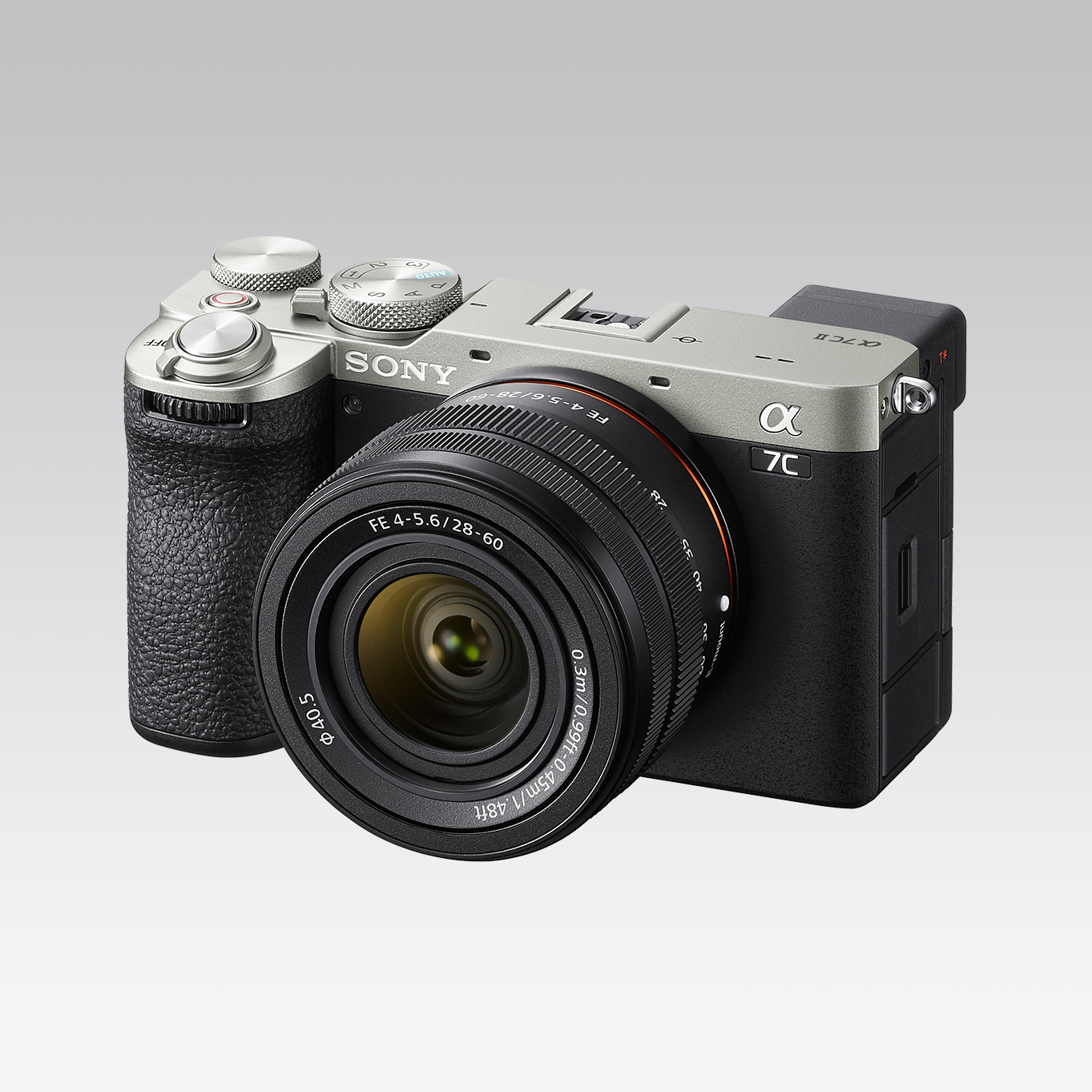 Image of an α7C II camera with lens mounted